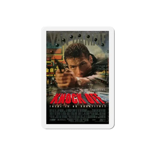 Knock Off 1998 Movie Poster Refrigerator Magnet 2 Inch - The Sticker Space