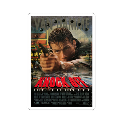 Knock Off 1998 Movie Poster STICKER Vinyl Die-Cut Decal-3 Inch-The Sticker Space