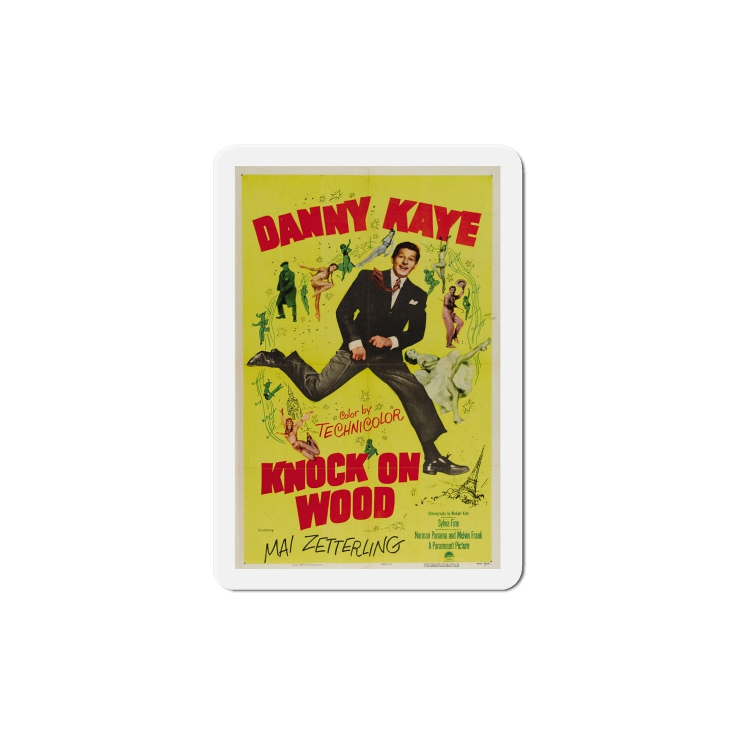 Knock on Wood 1954 Movie Poster Die-Cut Magnet-5 Inch-The Sticker Space