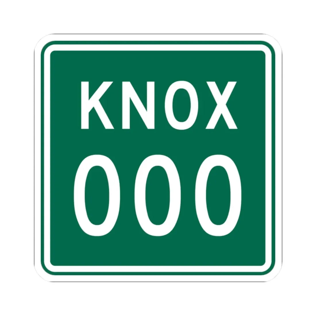 Knox Township Jefferson County Ohio route shield template (Ohio) (Road Sign) STICKER Vinyl Kiss-Cut Decal 2 Inch White - The Sticker Space