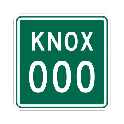 Knox Township Jefferson County Ohio route shield template (Ohio) (Road Sign) STICKER Vinyl Kiss-Cut Decal 2 Inch White - The Sticker Space