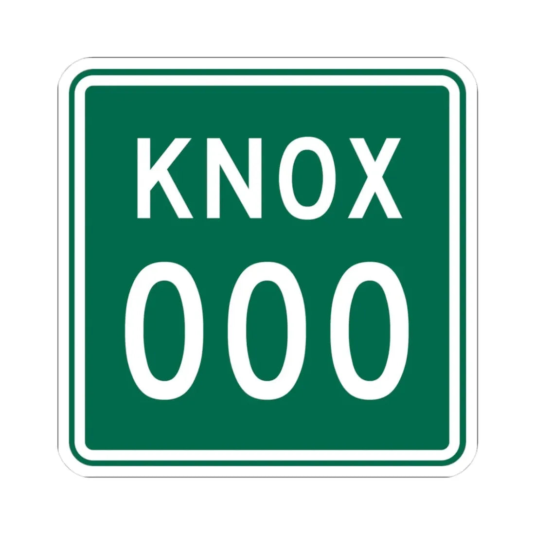 Knox Township Jefferson County Ohio route shield template (Ohio) (Road Sign) STICKER Vinyl Kiss-Cut Decal 3 Inch White - The Sticker Space