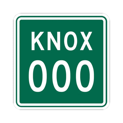 Knox Township Jefferson County Ohio route shield template (Ohio) (Road Sign) STICKER Vinyl Kiss-Cut Decal 3 Inch White - The Sticker Space