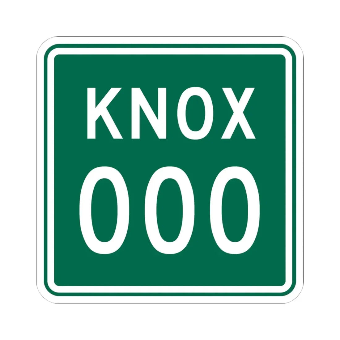 Knox Township Jefferson County Ohio route shield template (Ohio) (Road Sign) STICKER Vinyl Kiss-Cut Decal 4 Inch White - The Sticker Space