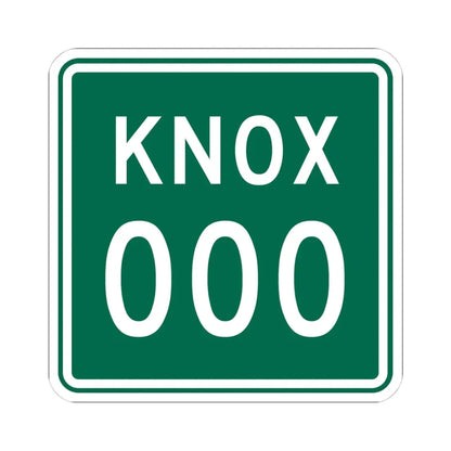 Knox Township Jefferson County Ohio route shield template (Ohio) (Road Sign) STICKER Vinyl Kiss-Cut Decal 4 Inch White - The Sticker Space