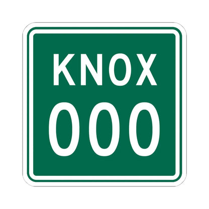 Knox Township Jefferson County Ohio route shield template (Ohio) (Road Sign) STICKER Vinyl Kiss-Cut Decal 6 Inch White - The Sticker Space