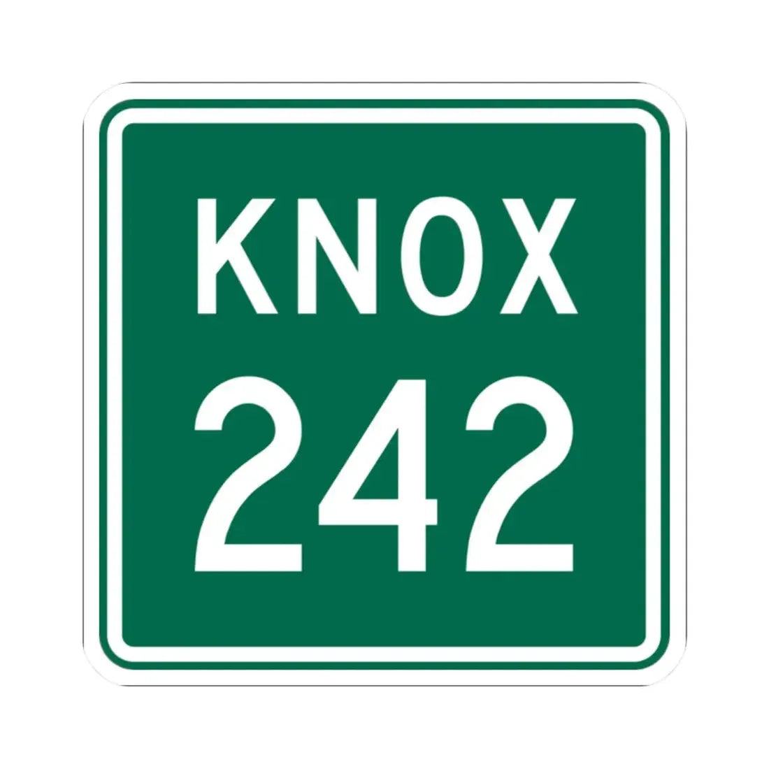 Knox Township Route 242 Jefferson County Ohio (Ohio) (Road Sign) STICKER Vinyl Kiss-Cut Decal 2 Inch White - The Sticker Space