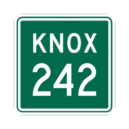Knox Township Route 242 Jefferson County Ohio (Ohio) (Road Sign) STICKER Vinyl Kiss-Cut Decal 2 Inch White - The Sticker Space