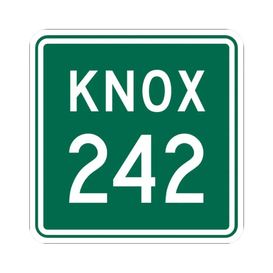 Knox Township Route 242 Jefferson County Ohio (Ohio) (Road Sign) STICKER Vinyl Kiss-Cut Decal 2 Inch White - The Sticker Space