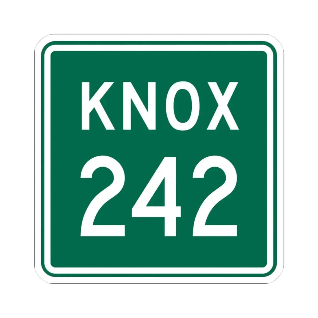 Knox Township Route 242 Jefferson County Ohio (Ohio) (Road Sign) STICKER Vinyl Kiss-Cut Decal 3 Inch White - The Sticker Space