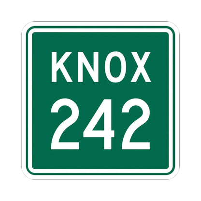 Knox Township Route 242 Jefferson County Ohio (Ohio) (Road Sign) STICKER Vinyl Kiss-Cut Decal 3 Inch White - The Sticker Space