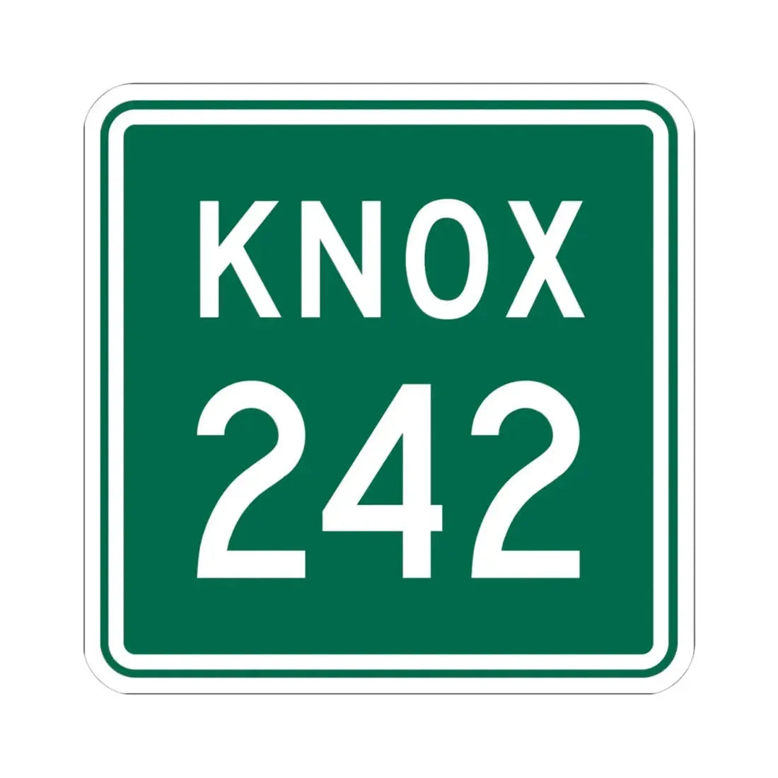 Knox Township Route 242 Jefferson County Ohio (Ohio) (Road Sign) STICKER Vinyl Kiss-Cut Decal 4 Inch White - The Sticker Space