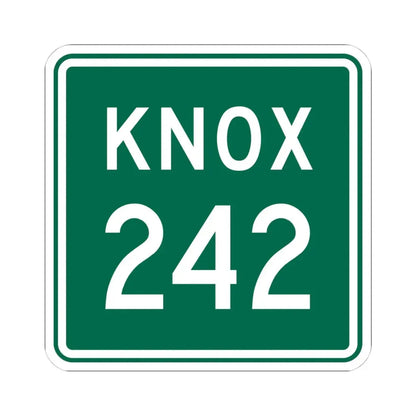 Knox Township Route 242 Jefferson County Ohio (Ohio) (Road Sign) STICKER Vinyl Kiss-Cut Decal 4 Inch White - The Sticker Space