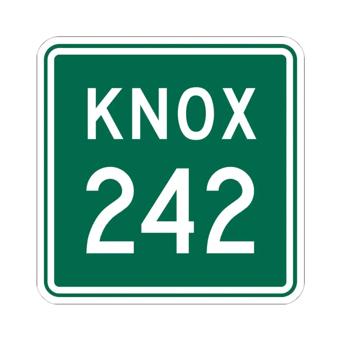 Knox Township Route 242 Jefferson County Ohio (Ohio) (Road Sign) STICKER Vinyl Kiss-Cut Decal 6 Inch White - The Sticker Space