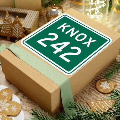 Knox Township Route 242 Jefferson County Ohio (Ohio) (Road Sign) STICKER Vinyl Kiss-Cut Decal - The Sticker Space