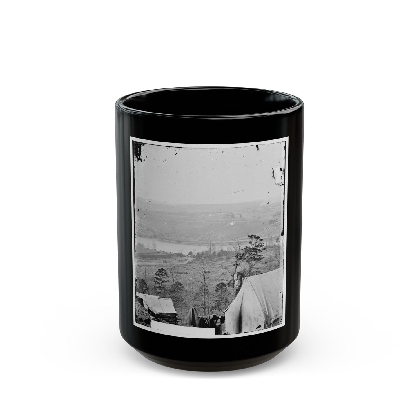 Knoxville, Tenn. Environs Of Knoxville Seen From South Bank Of Tennessee River; East Tennessee University In Middle Distance (U.S. Civil War) Black Coffee Mug-15oz-The Sticker Space