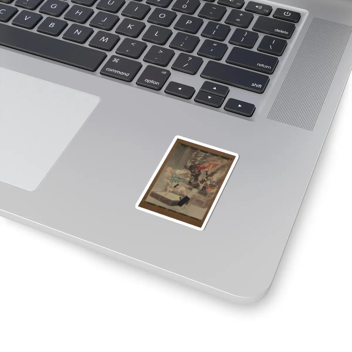 Kobayashi Kiyochika - The Fury of Monk Raigō - ca. 1900 v4 - STICKER Vinyl Kiss-Cut Decal