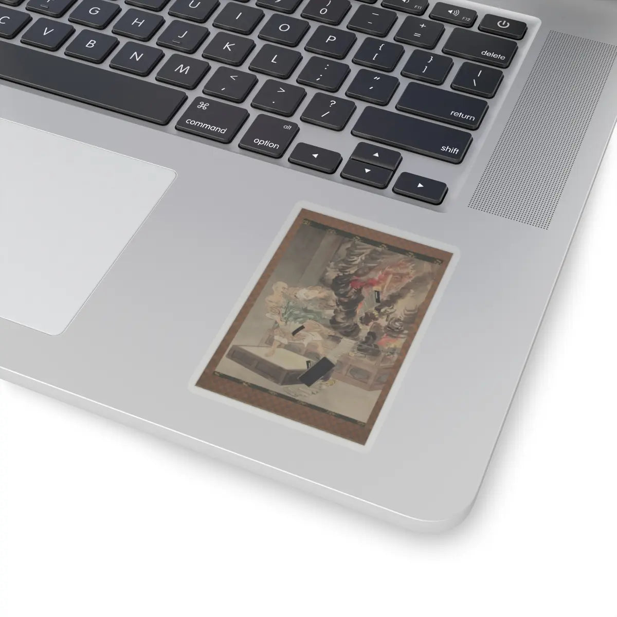Kobayashi Kiyochika - The Fury of Monk Raigō - ca. 1900 v4 - STICKER Vinyl Kiss-Cut Decal