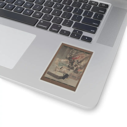 Kobayashi Kiyochika - The Fury of Monk Raigō - ca. 1900 v4 - STICKER Vinyl Kiss-Cut Decal