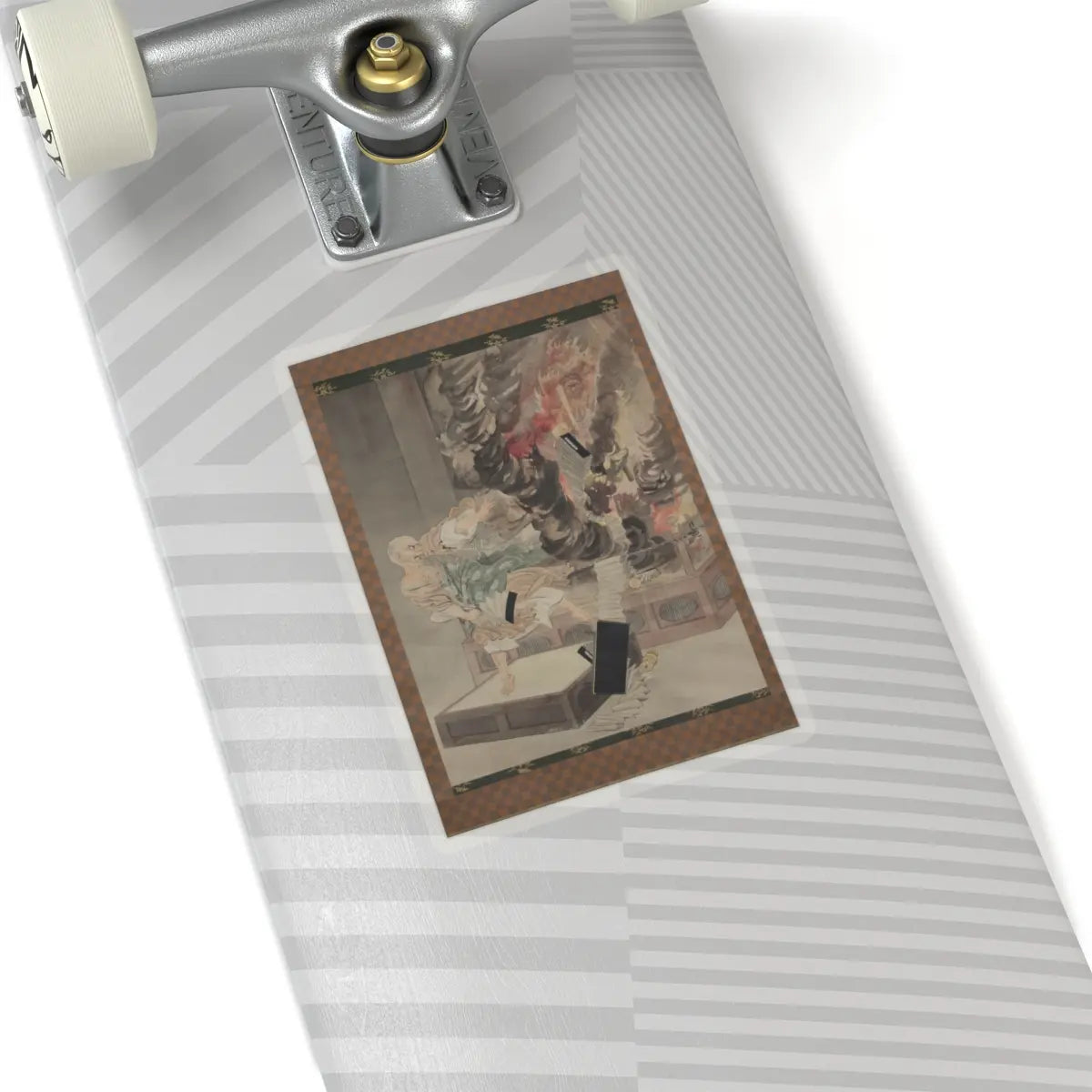 Kobayashi Kiyochika - The Fury of Monk Raigō - ca. 1900 v4 - STICKER Vinyl Kiss-Cut Decal