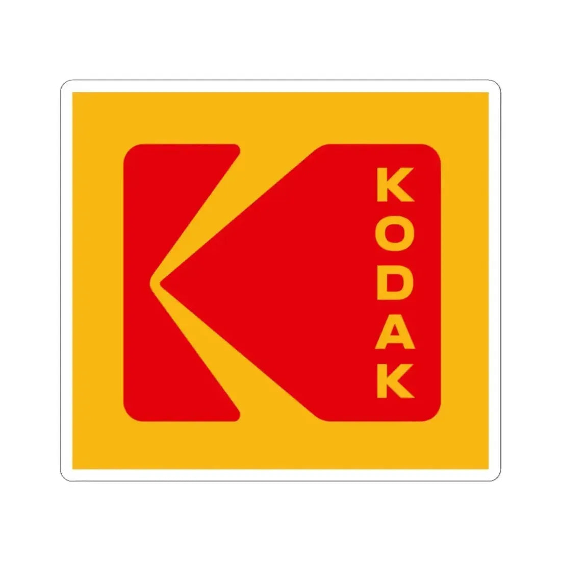 Kodak (Eastman Kodak Company) (Logo) STICKER Vinyl Kiss-Cut Decal 3 Inch White - The Sticker Space