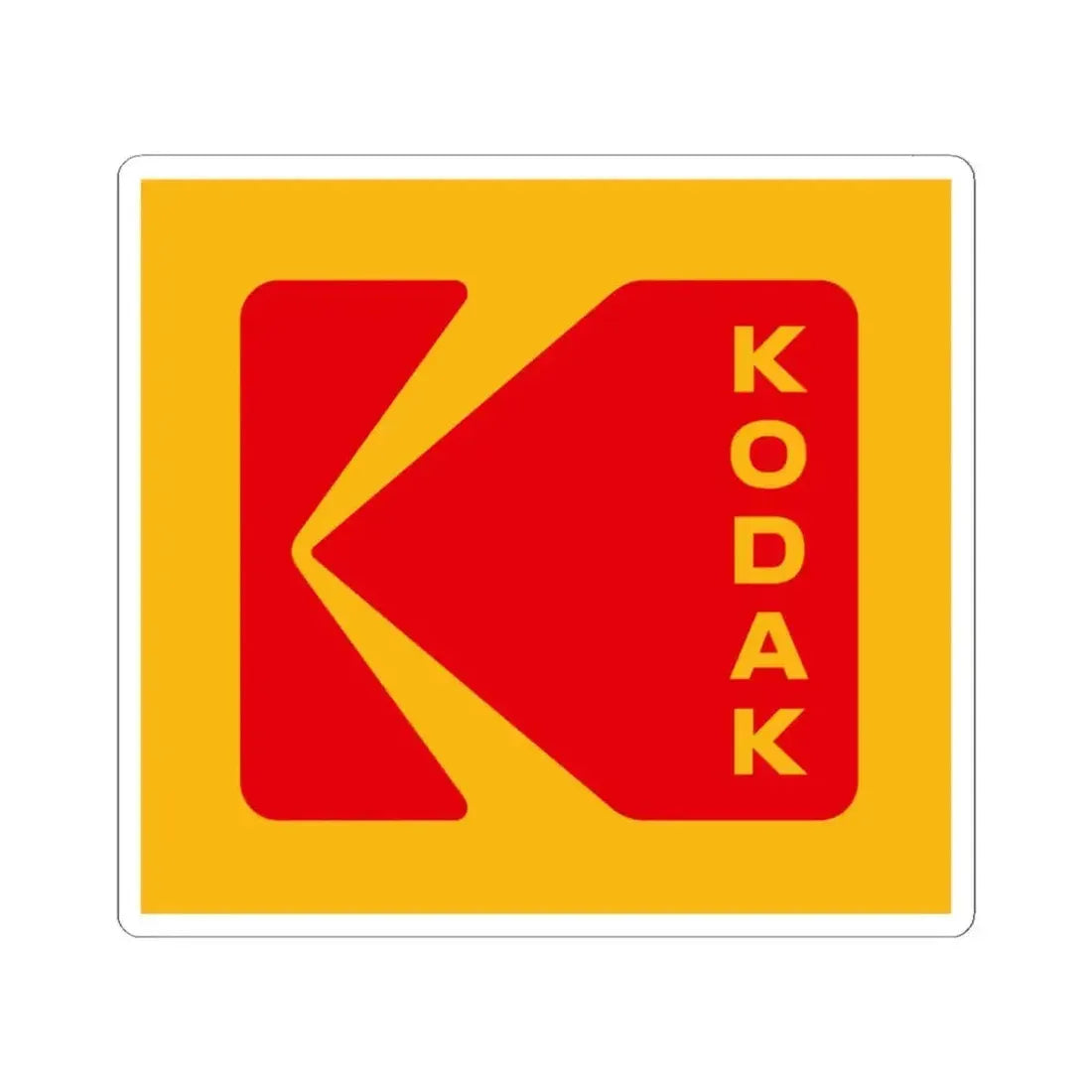 Kodak (Eastman Kodak Company) (Logo) STICKER Vinyl Kiss-Cut Decal 4 Inch White - The Sticker Space