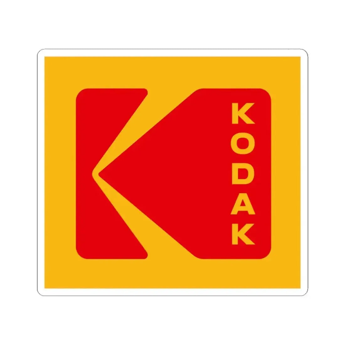 Kodak (Eastman Kodak Company) (Logo) STICKER Vinyl Kiss-Cut Decal 6 Inch White - The Sticker Space