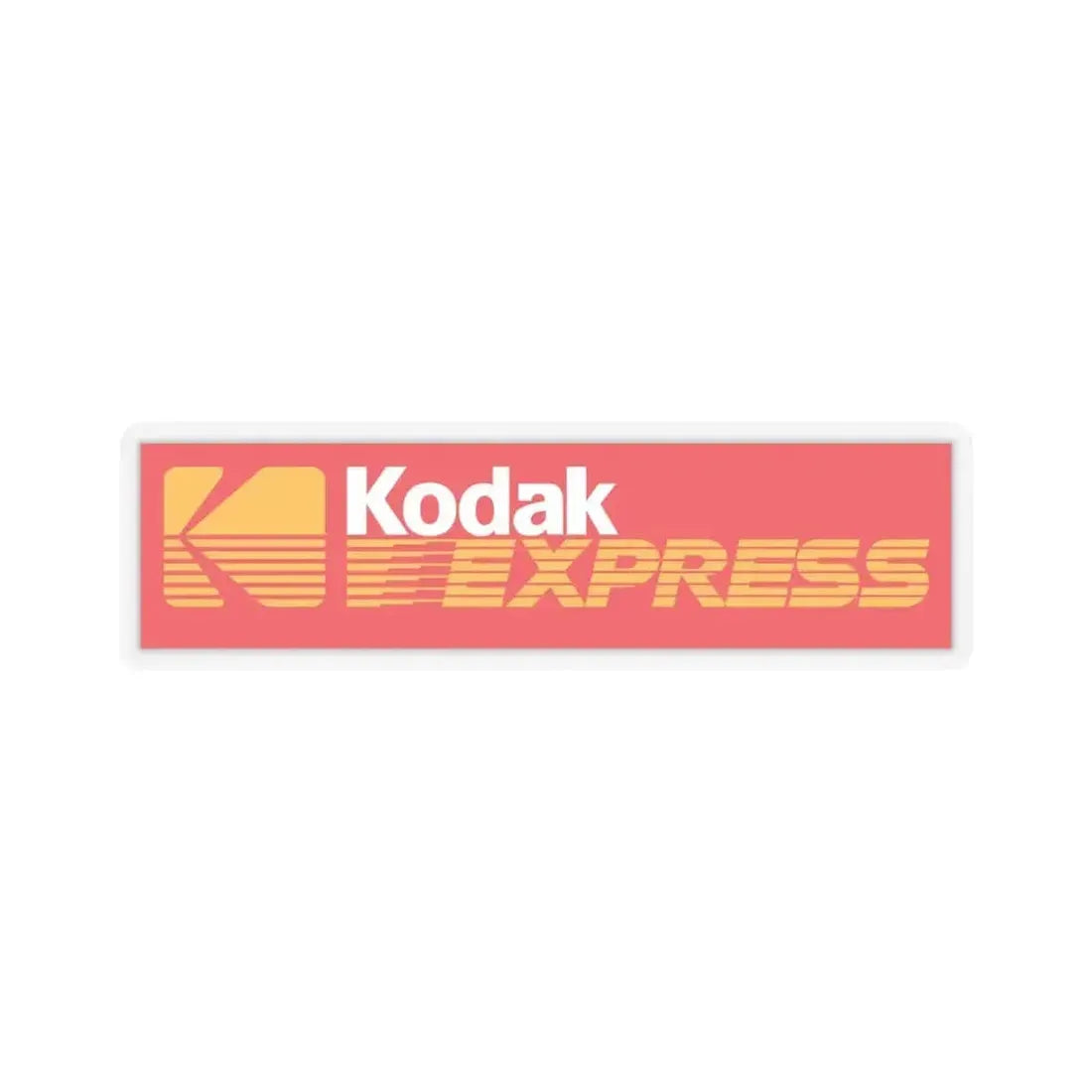 Kodak Express (Logo) STICKER Vinyl Kiss-Cut Decal 4 Inch Transparent - The Sticker Space