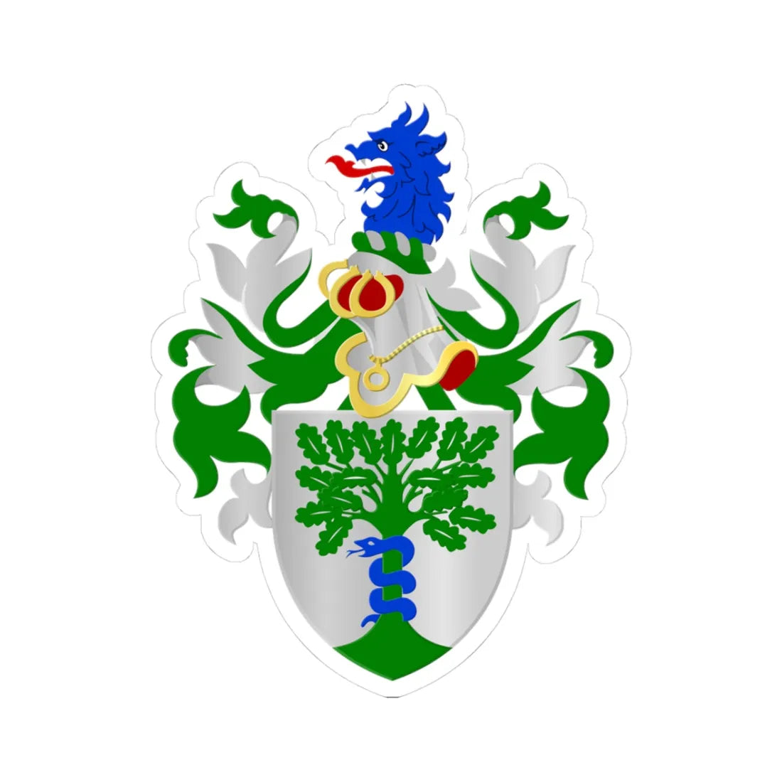 Koekelberg wapen (Belgium) (Coat of Arms) STICKER Vinyl Kiss-Cut Decal 3 Inch White - The Sticker Space