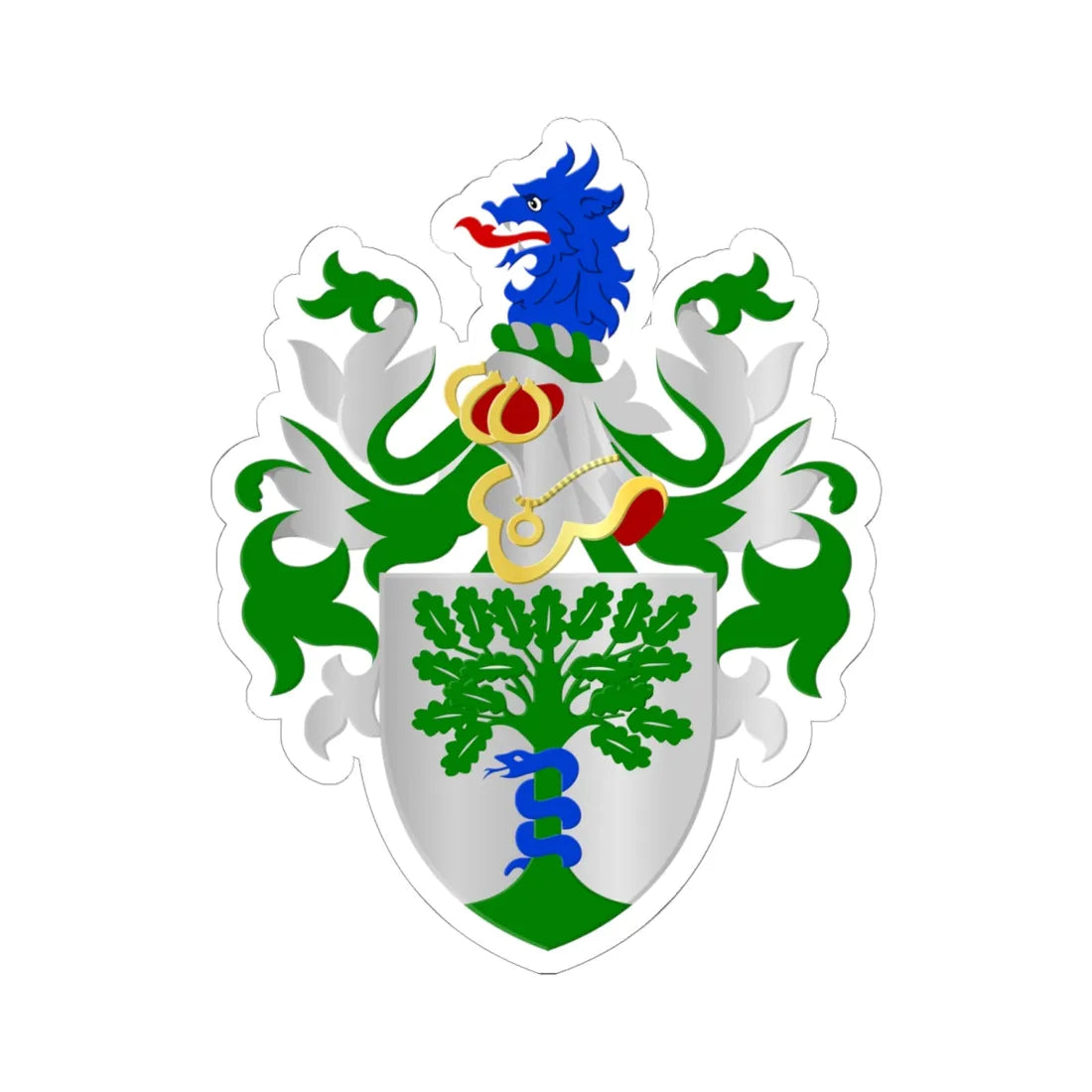 Koekelberg wapen (Belgium) (Coat of Arms) STICKER Vinyl Kiss-Cut Decal - The Sticker Space