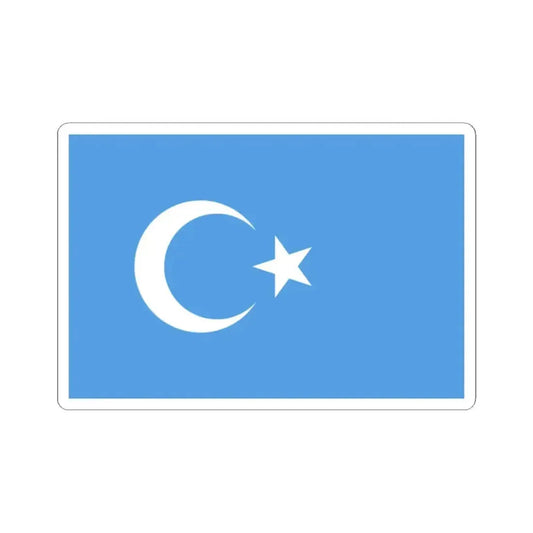 Kokbayraq flag (China) STICKER Vinyl Kiss-Cut Decal 2 Inch White - The Sticker Space