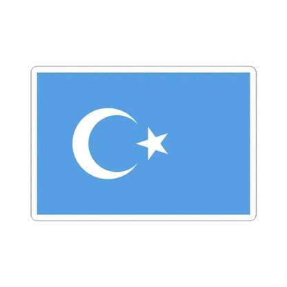 Kokbayraq flag (China) STICKER Vinyl Kiss-Cut Decal 4 Inch White - The Sticker Space