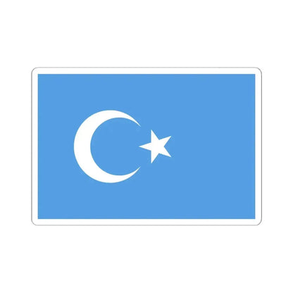 Kokbayraq flag (China) STICKER Vinyl Kiss-Cut Decal 6 Inch White - The Sticker Space