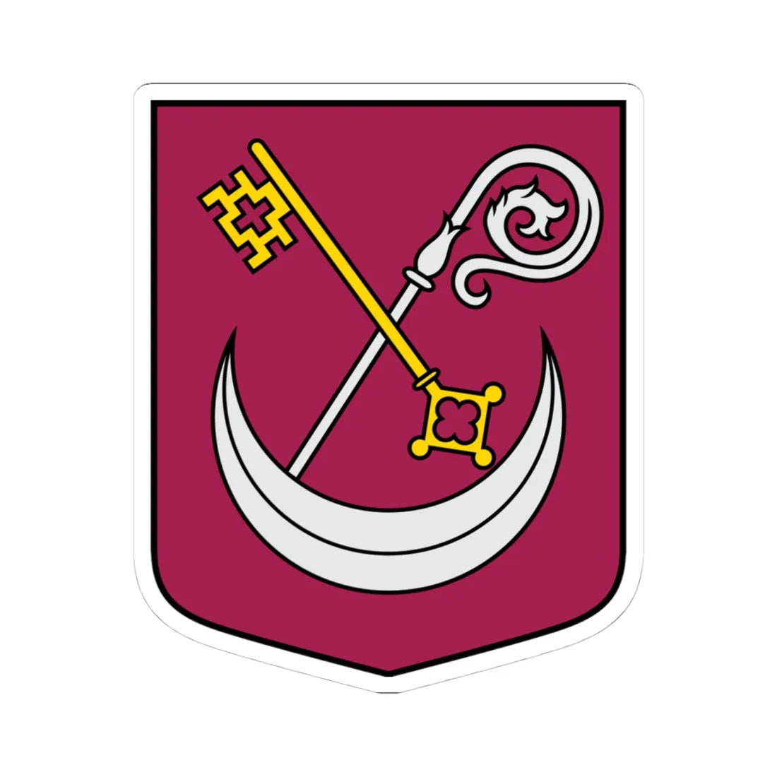 Kokneses pagasts COA (Latvia) (Coat of Arms) STICKER Vinyl Kiss-Cut Decal 4 Inch White - The Sticker Space