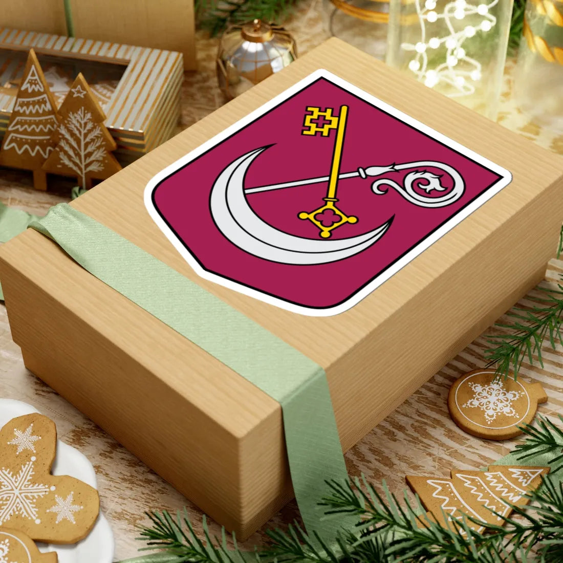 Kokneses pagasts COA (Latvia) (Coat of Arms) STICKER Vinyl Kiss-Cut Decal - The Sticker Space