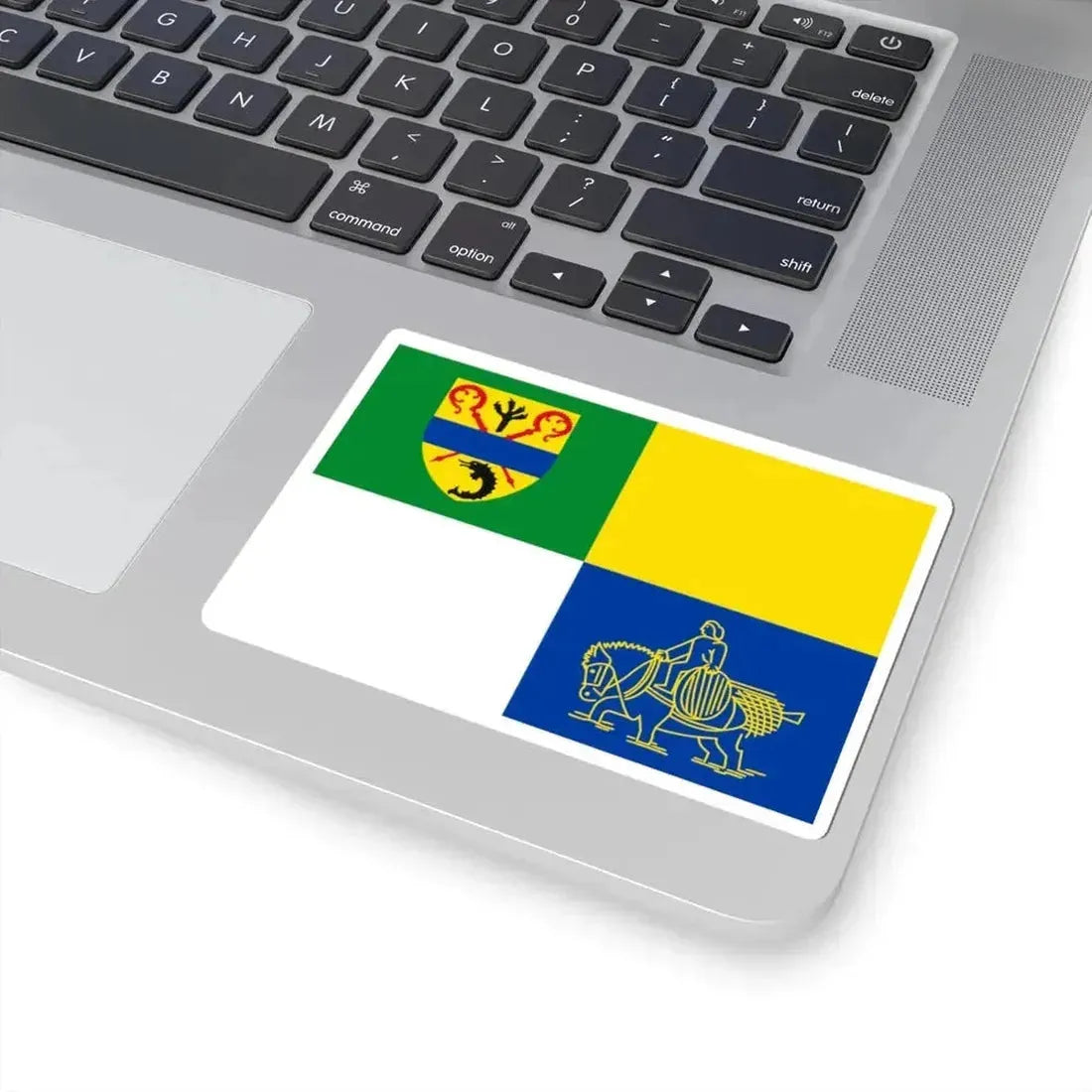 Koksijde vlag (Belgium) STICKER Vinyl Kiss-Cut Decal - The Sticker Space