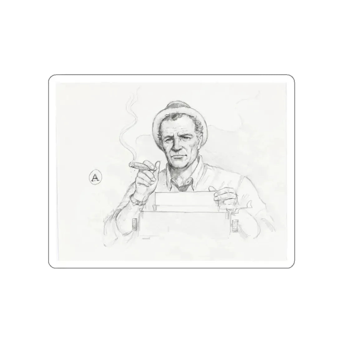 Kolchak, The Night Stalker Illustration (1994) (Magazine Illustration) STICKER Vinyl Die-Cut Decal White Die-Cut 2 Inch - The Sticker Space