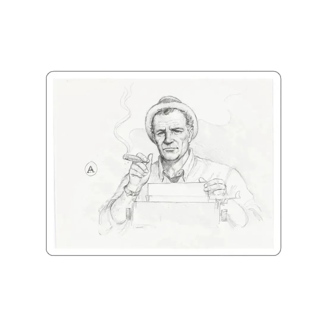 Kolchak, The Night Stalker Illustration (1994) (Magazine Illustration) STICKER Vinyl Die-Cut Decal White Die-Cut 4 Inch - The Sticker Space