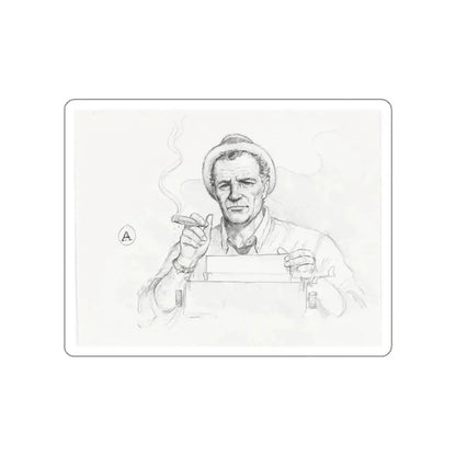 Kolchak, The Night Stalker Illustration (1994) (Magazine Illustration) STICKER Vinyl Die-Cut Decal White Die-Cut 4 Inch - The Sticker Space