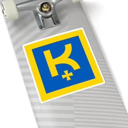 Komarno flag (Ukraine) STICKER Vinyl Kiss-Cut Decal - The Sticker Space