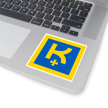 Komarno flag (Ukraine) STICKER Vinyl Kiss-Cut Decal - The Sticker Space