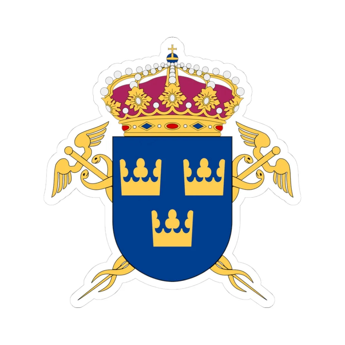 Kommerskollegium vapen (Sweden) (Coat of Arms) STICKER Vinyl Kiss-Cut Decal - The Sticker Space