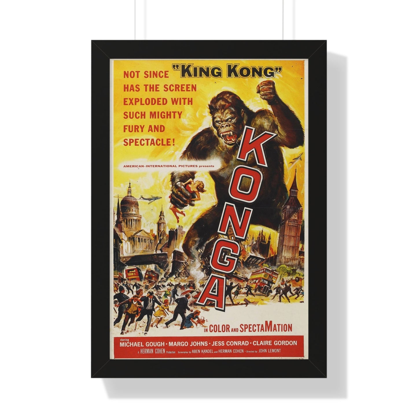 KONGA 1961 - Framed Movie Poster-16″ x 24″-The Sticker Space