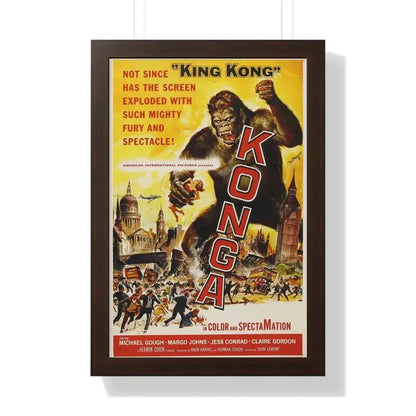 KONGA 1961 - Framed Movie Poster 16″ x 24″ Walnut - The Sticker Space