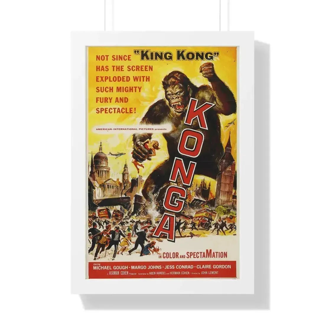 KONGA 1961 - Framed Movie Poster 16″ x 24″ White - The Sticker Space