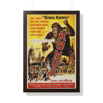KONGA 1961 - Framed Movie Poster 20" x 30" Walnut - The Sticker Space