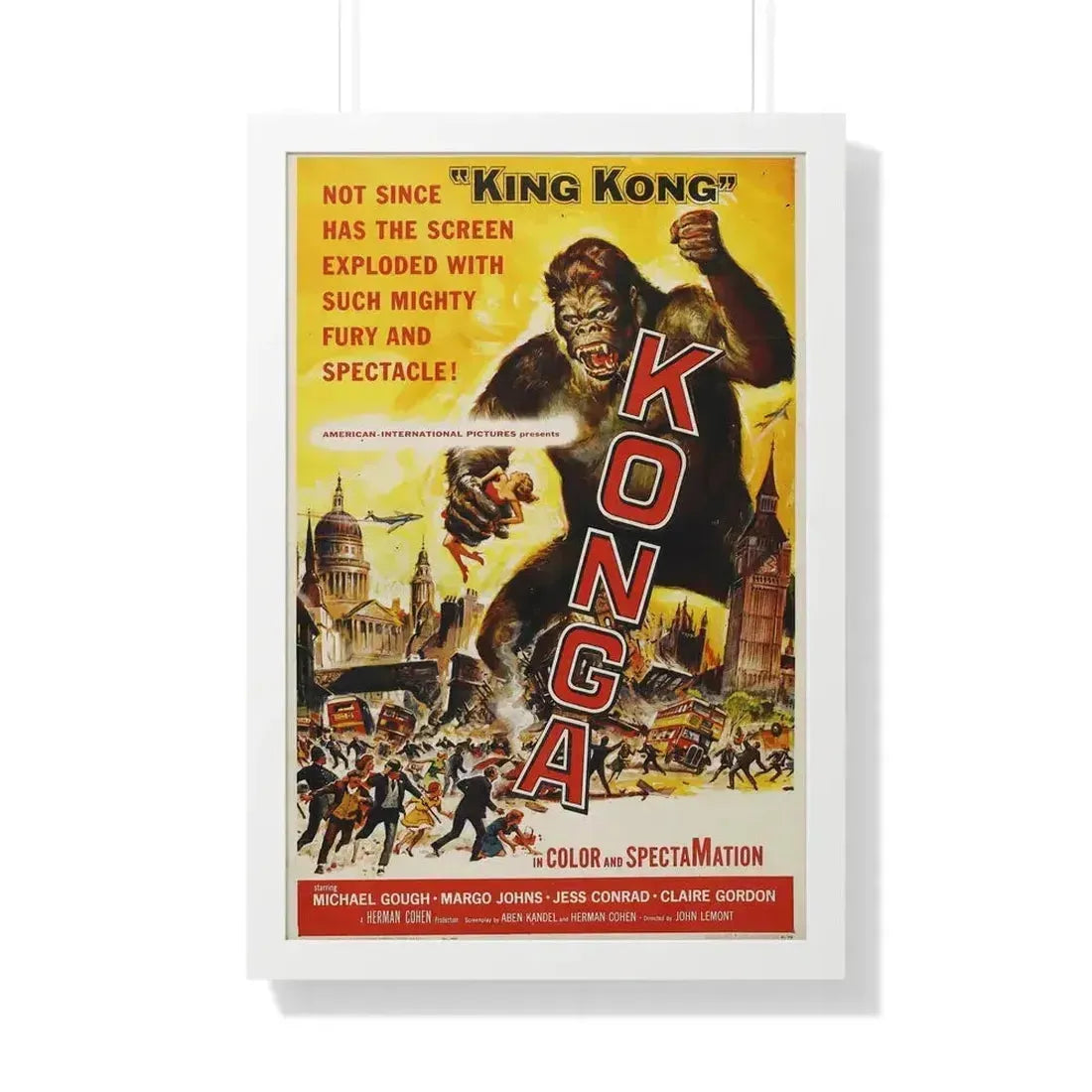 KONGA 1961 - Framed Movie Poster 20" x 30" White - The Sticker Space