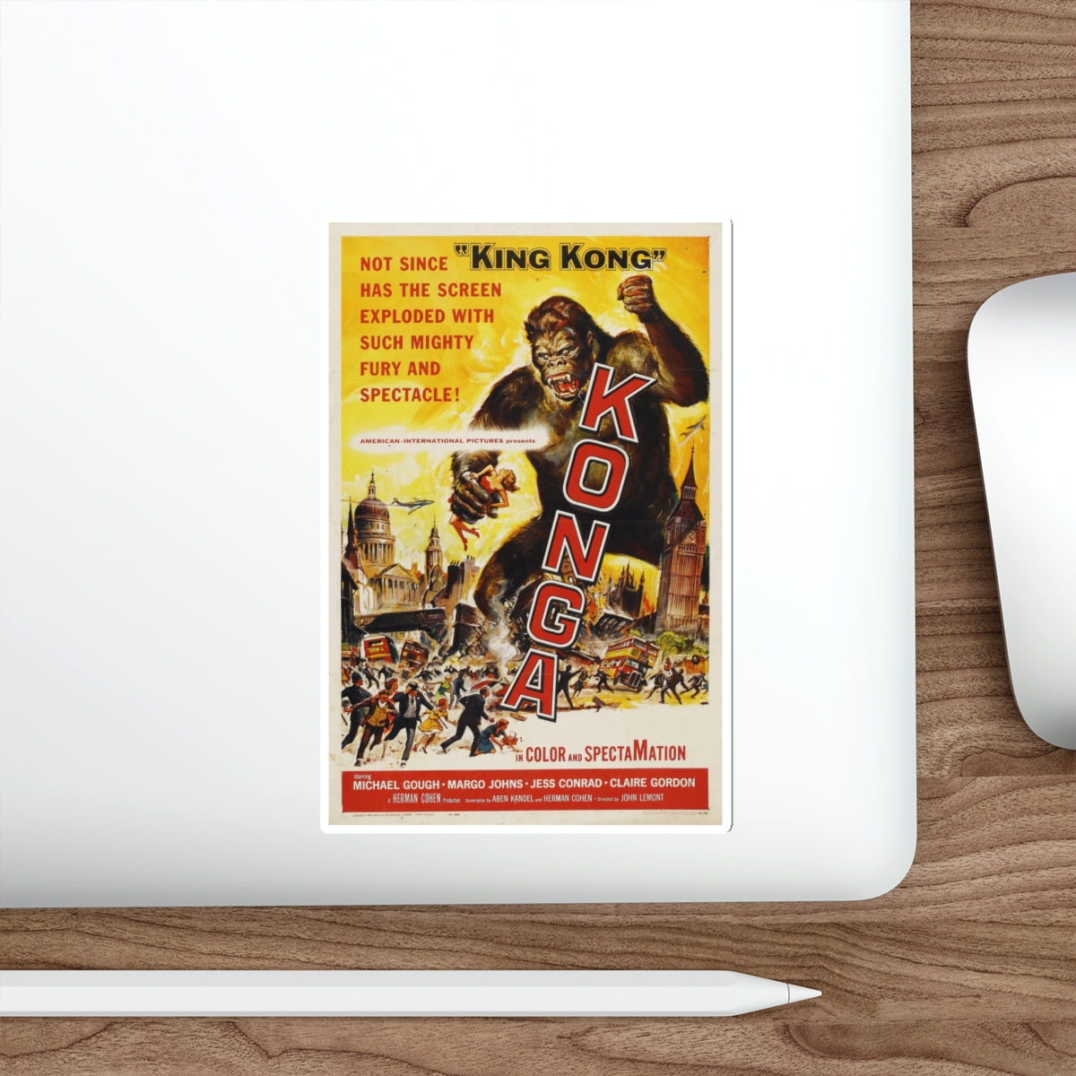 KONGA 1961 Movie Poster STICKER Vinyl Die-Cut Decal-The Sticker Space