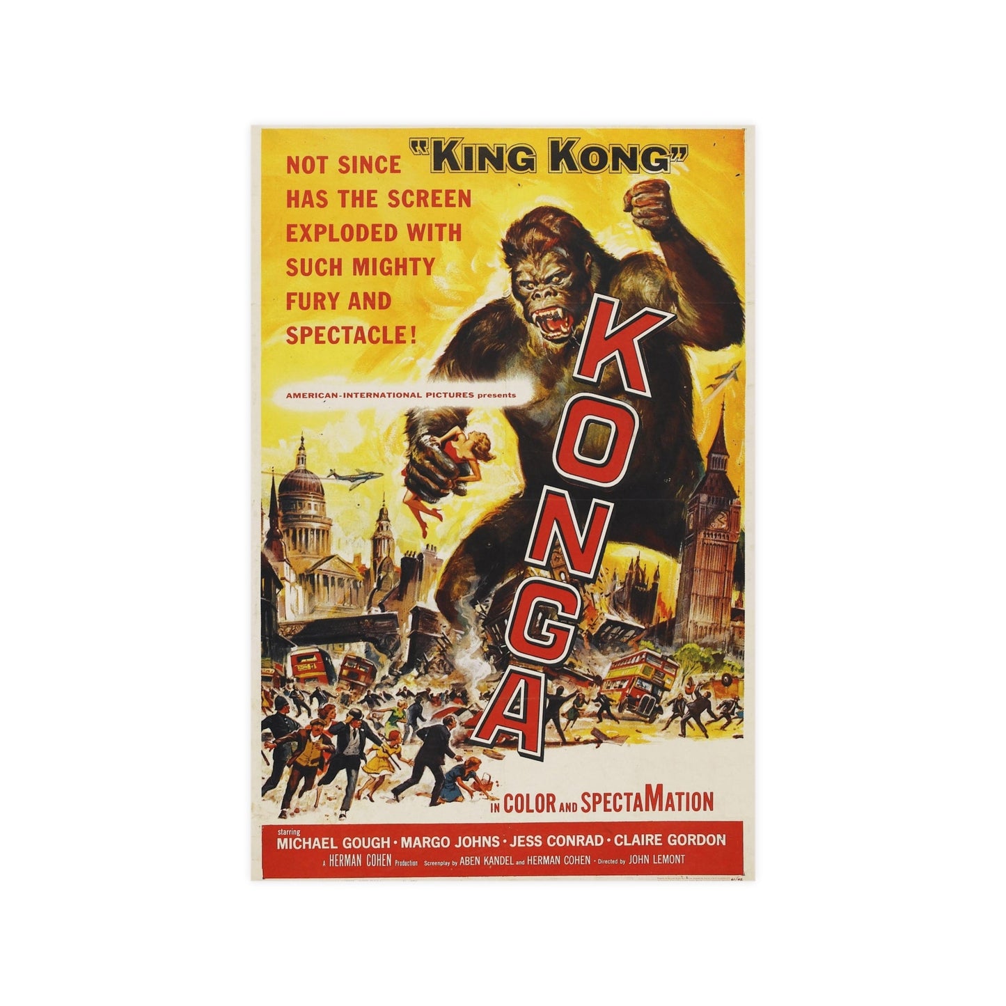KONGA 1961 - Paper Movie Poster-12″ x 18″ (Vertical)-The Sticker Space