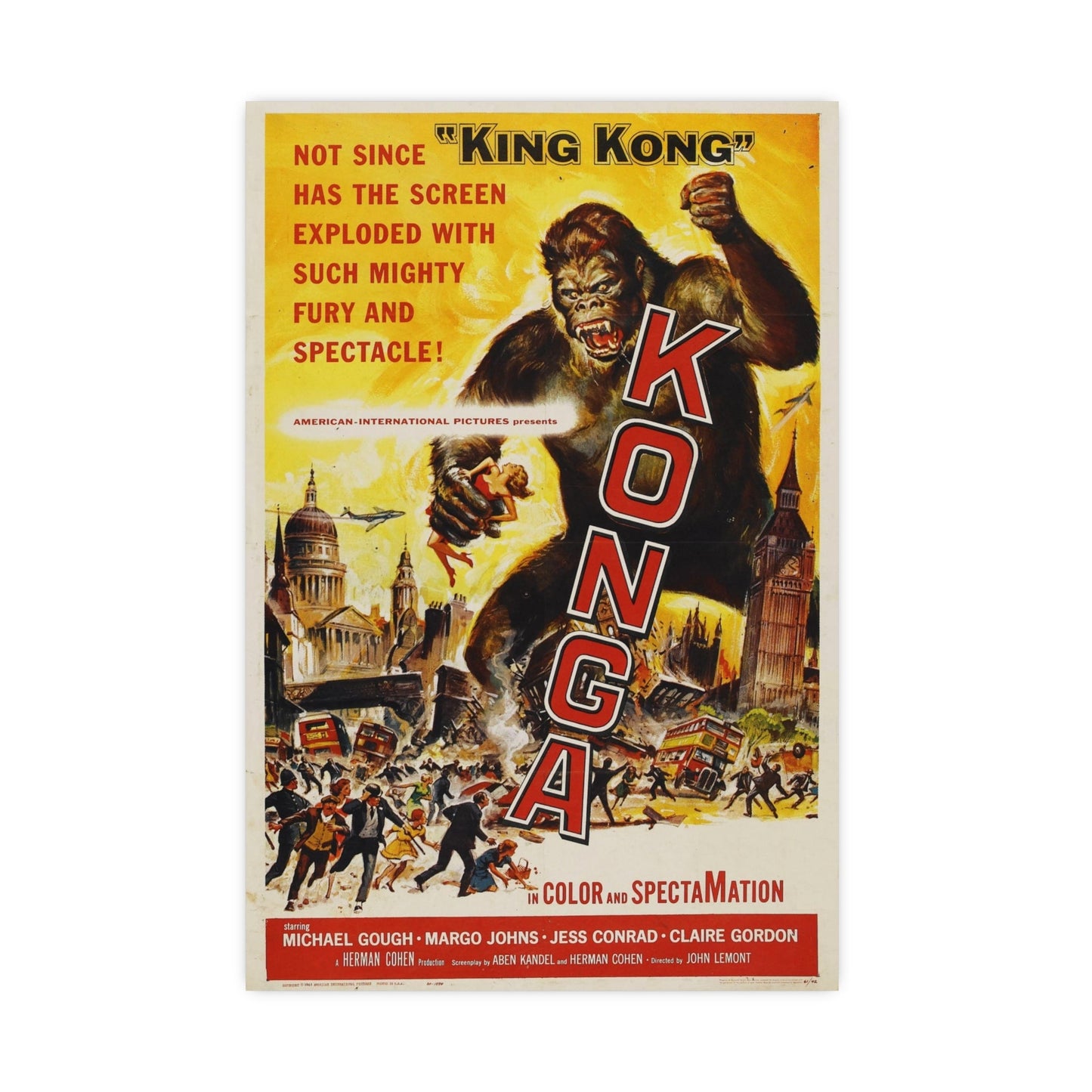 KONGA 1961 - Paper Movie Poster-16″ x 24″ (Vertical)-The Sticker Space